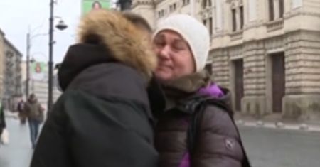 Prowadził relację z Ukrainy. Nagle podeszła do niego mieszkanka Lwowa