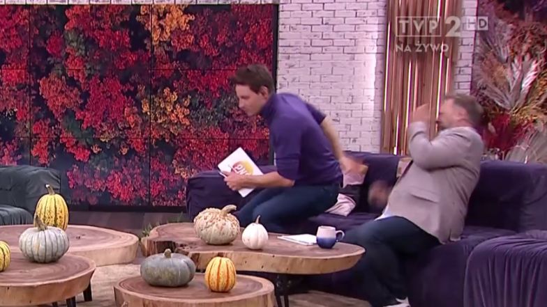 "Pytanie na śniadanie". Tomasz Wolny uderzył Łukasza Nowickiego na wizji!