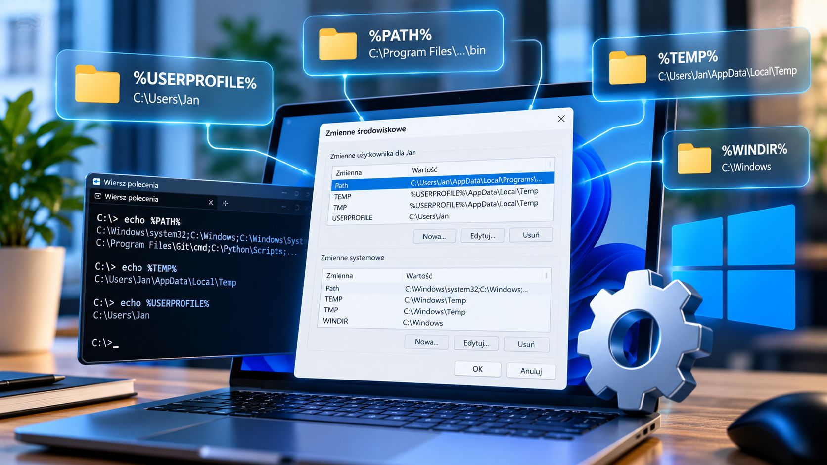 Zmienne środowiskowe: czym są PATH i USERPROFILE oraz jak je edytować?