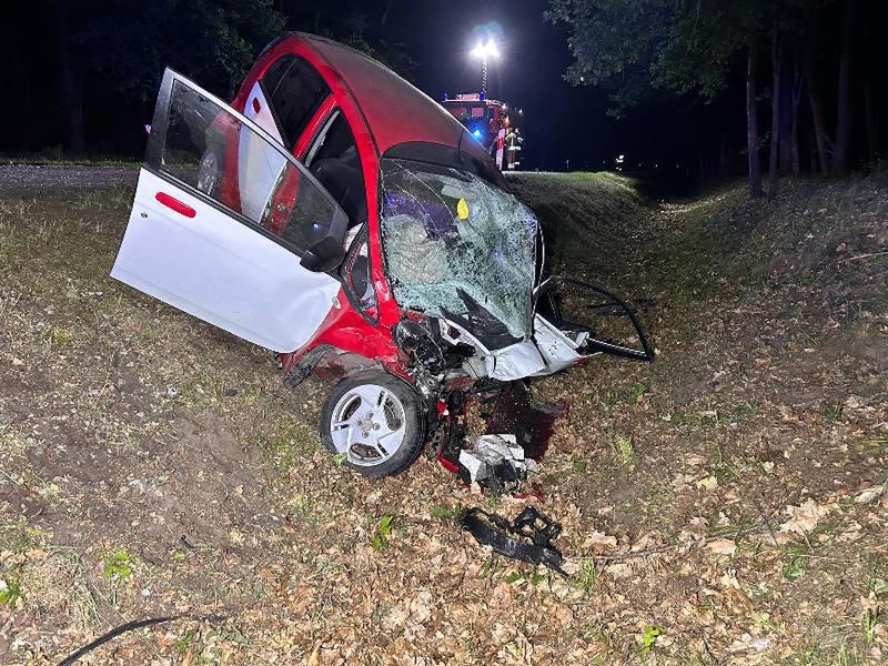 Tragiczny wypadek pod Miliczem. Nie żyje 18-letni kierowca