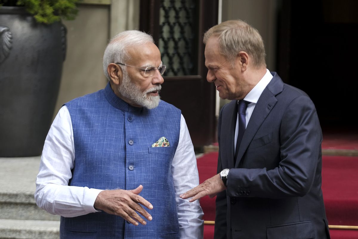 Premier Indii Narendra Modi odbywa wizytę w Warszawie, spotkał się z premierem Donaldem Tuskiem