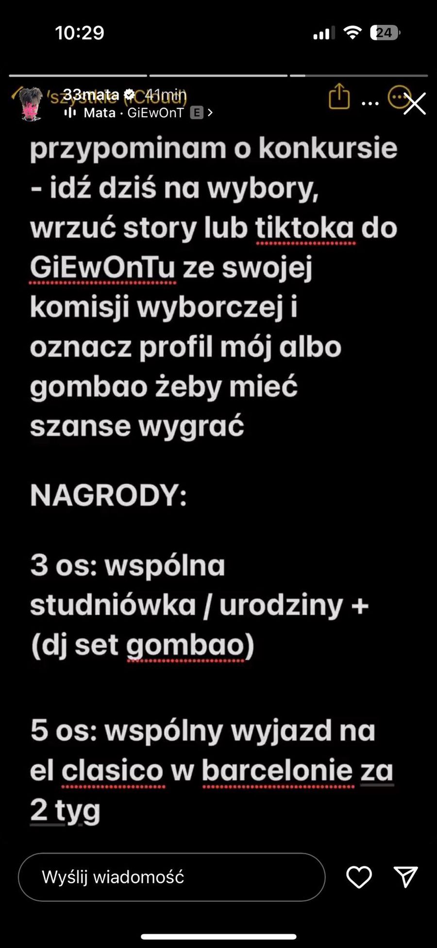 Mata zachęca fanów do głosowania w wyborach