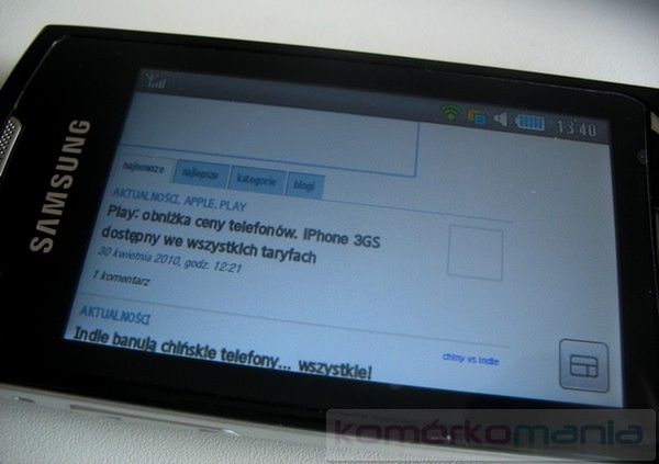 Samsung Monte S5620 – test 9