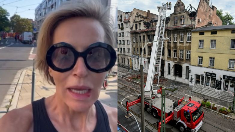 Paulina Smaszcz relacjonuje pożar w Poznaniu. Nagrała wideo