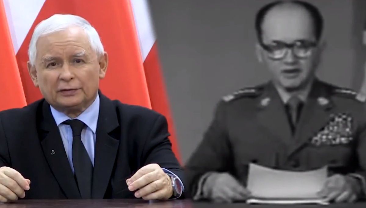 Kaczyński i Jaruzelski zwracali się do narodu w zaskakująco podobnym stylu