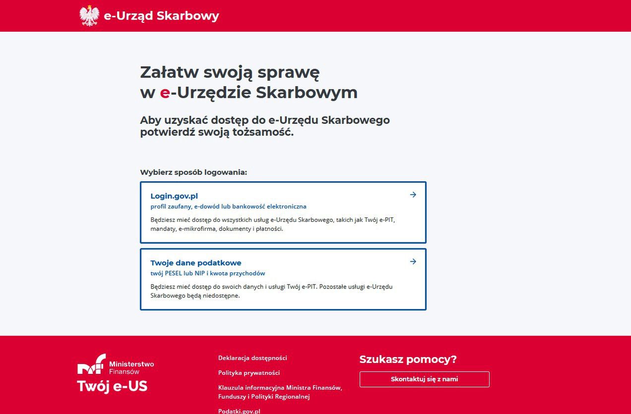 Wiele osób zeznanie podatkowe złoży lub potwierdzi internetowo z pomocą systemu podatki.gov.pl.