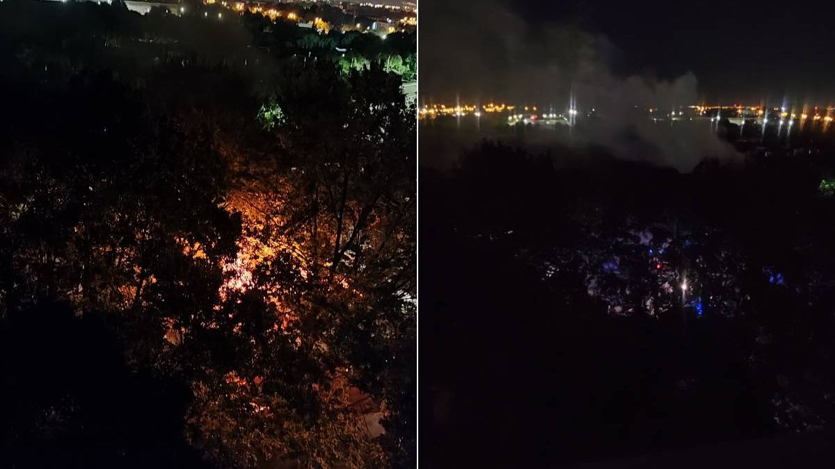 Nocny pożar samochodu na osiedlowym parkingu przy ul. Paderewskiego