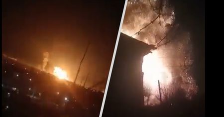 Ogromny pożar. Rosyjska jednostka w ogniu