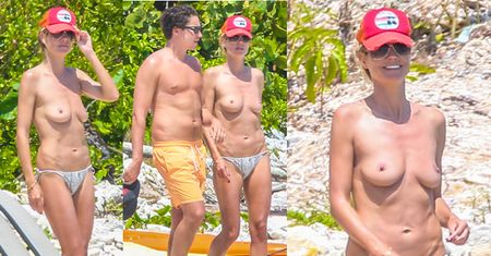 Heidi Klum TOPLESS na plaży! (ZDJĘCIA)
