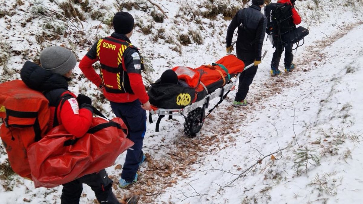 Akcja ratunkowa w górach