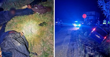 Próbował ominąć blokadę. Mercedes załadowany nielegalnymi imigrantami
