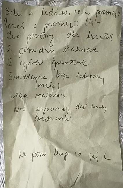 Lista Pauli na zakupy