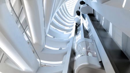 Spirala dziesięciu pięter ruchomych schodów 1