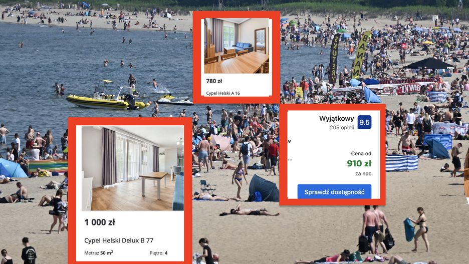 Nad polskim morzem w czasie wakacji znaleźć można absurdalne ceny pokojów hotelowych i apartamentów