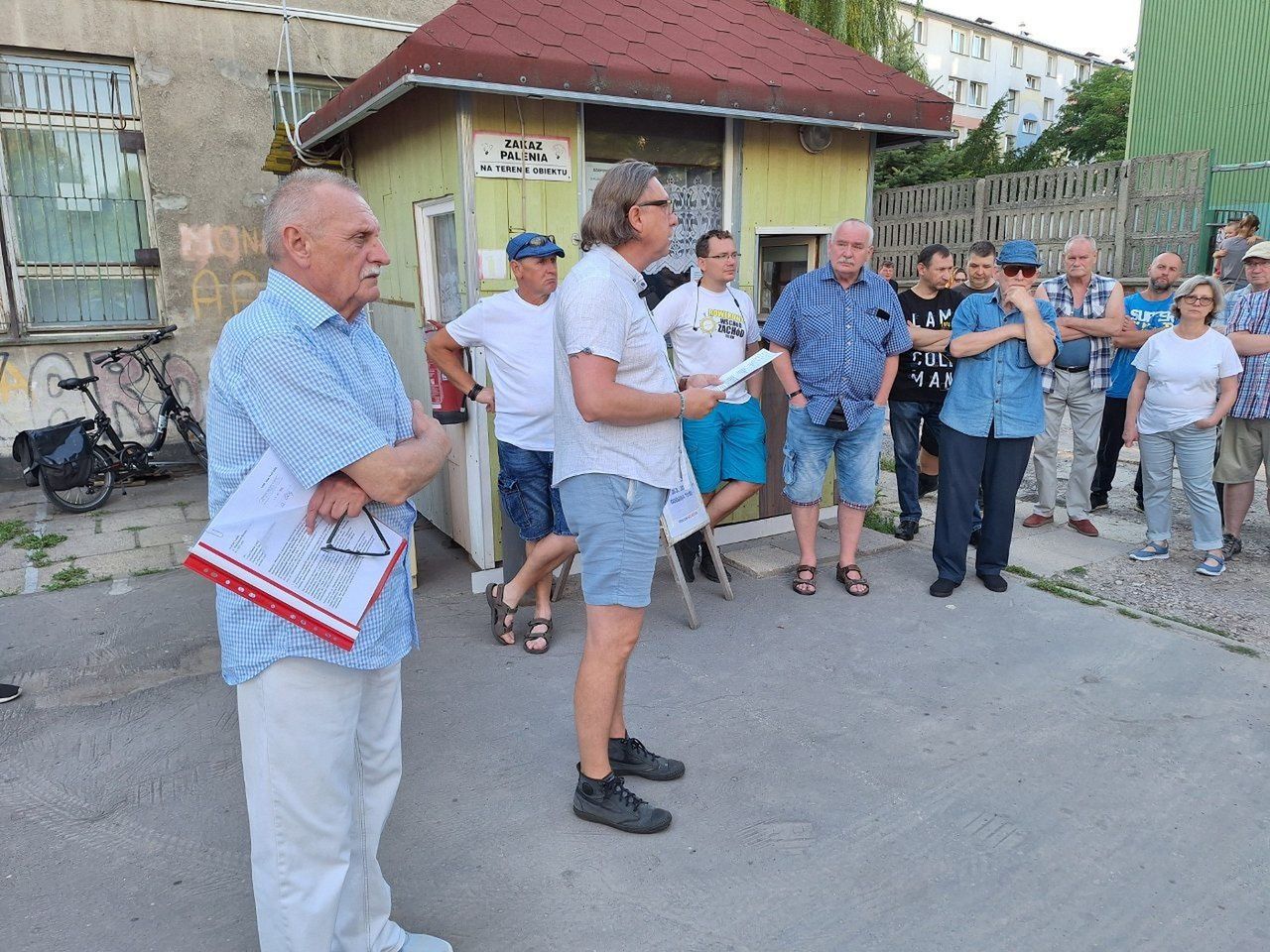 Użytkownicy parkingu podczas lipcowego protestu zbierali podpisy pod petycją do prezydent Hanny Zdanowskiej