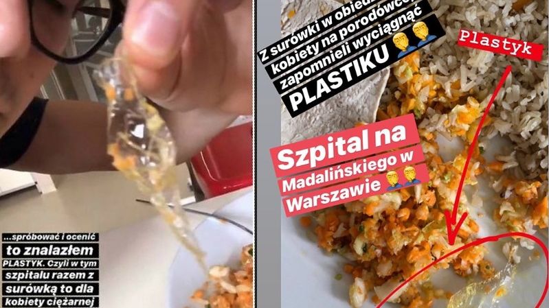 Matteo Brunetti znalazł w szpitalnym jedzeniu kawałek plastikowej folii