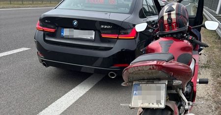 Pędził 142 km/h i nie miał prawa jazdy! Motocyklista zatrzymany na ekspresówce koło Lublina