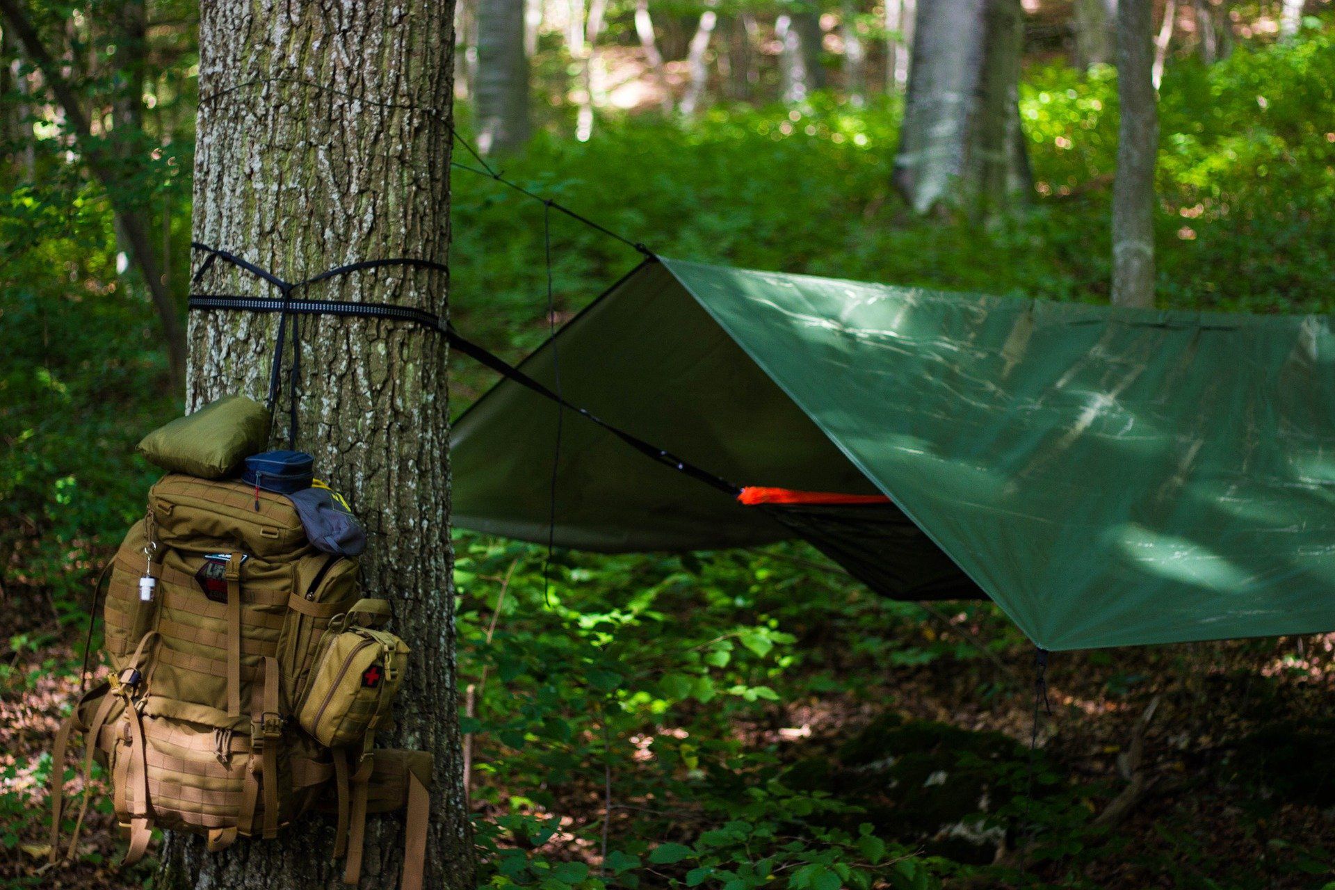 plecak namiot survival obóz las dzicz