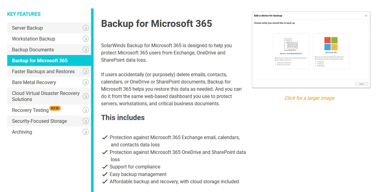 Solarwinds Backup