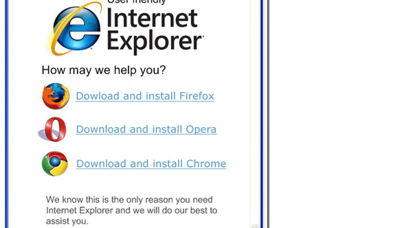 Jak wyglądałby Internet Explorer przyjazny użytkownikowi? 1