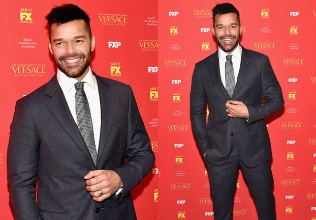 Przystojny Ricky Martin na premierze serialu o zabójstwie Gianniego Versace (ZDJĘCIA)