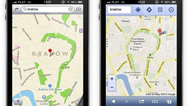 Mapy Apple pobierają znacznie mniej danych niż mapy Google'a 1