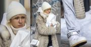 Smutna Helena Englert snuje się po Warszawie okutana wielkim futrem i z torebeczką za 5 tys. złotych... (ZDJĘCIA)