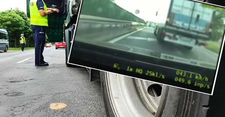 "Szeryfował" samochodem ciężarowym. W końcu zablokował nieoznakowany radiowóz