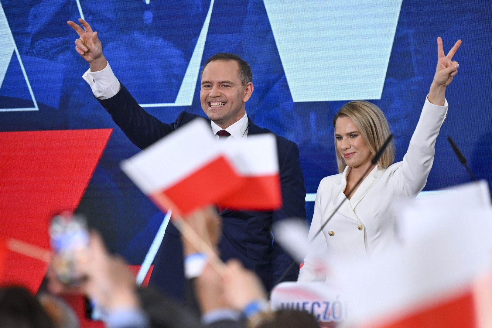 Marta Nawrocka z mężem Karolem, Prezydentem Polski