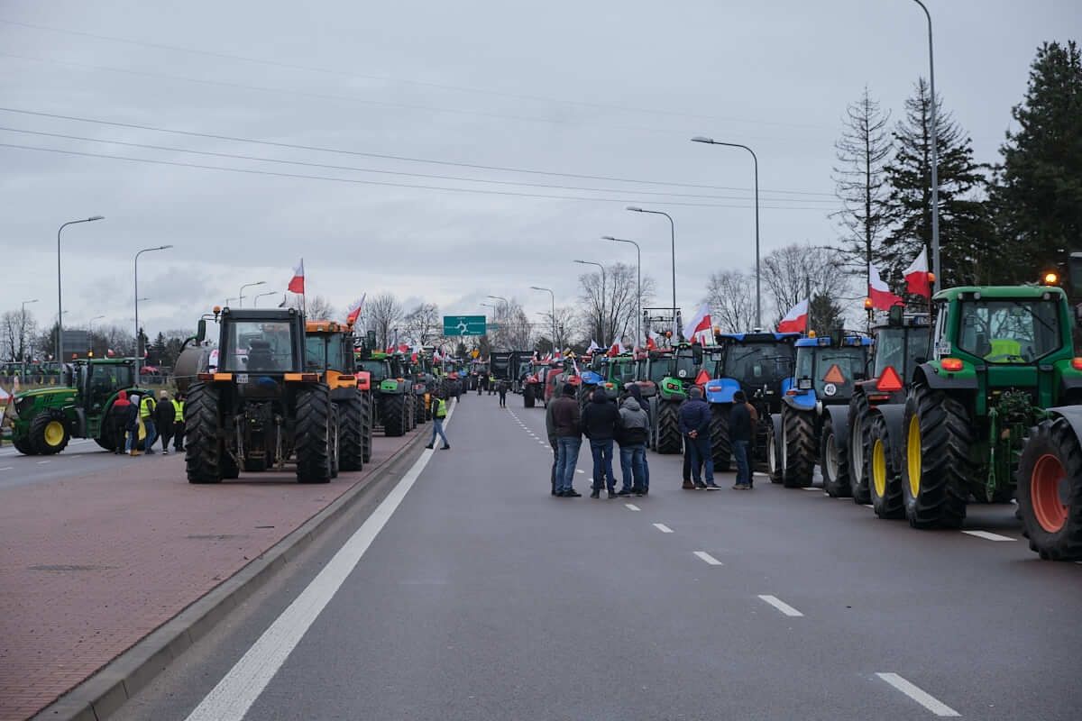 Protest rolników w Maryninie