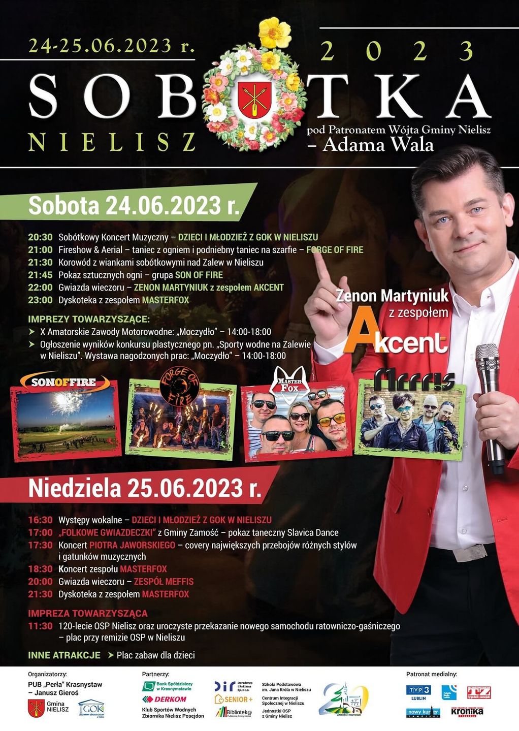 Sobótka w Nieliszu 2023 - program wydarzenia, plakat