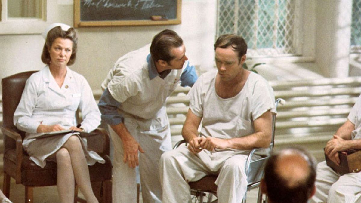 Lot nad kukułczym gniazdem - reż. Miloš Forman, produkcja: USA