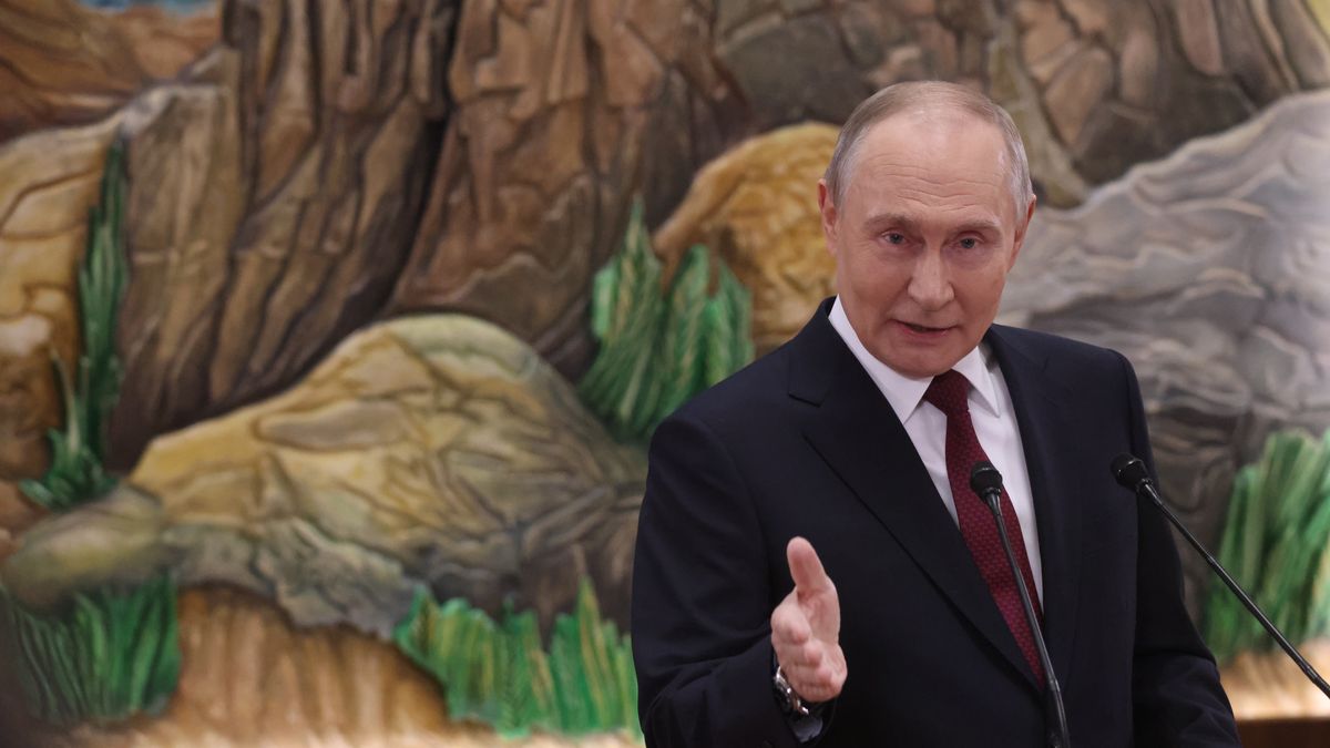 BISHKEK, KYRGYZSTAN - NOVEMBER 27: Russian President Vladimir Putin speaks during his press conference after the Summit of Collective Security Treaty Organization, on November 27, 2025 in Bishkek, Kyrgyzstan. Vladimir Putin makes a three-day state visit to the Kyrgyz Republic. During his stay he takes part in a regular session of the Collective Security Council of the Collective Security Treaty Organisation (CSTO). Putin will also hold talks with President of Kyrgyzstan Sadyr Japarov to discuss development of the strategic partnership and allied relationship between Russia and Kyrgyzstan. (Photo by Contributor/Getty Images)