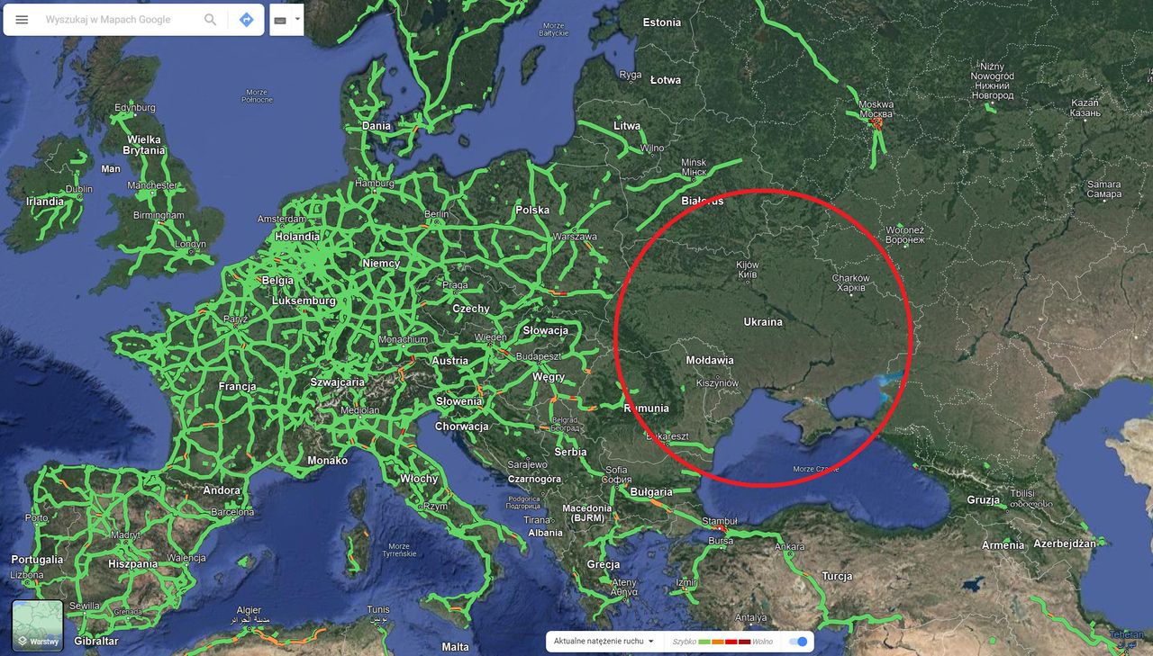 Mapy Google w dobie konfliktu na Ukrainie
