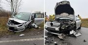 Grabówek: Wypadek na DK16. Czołowe zderzenie aut