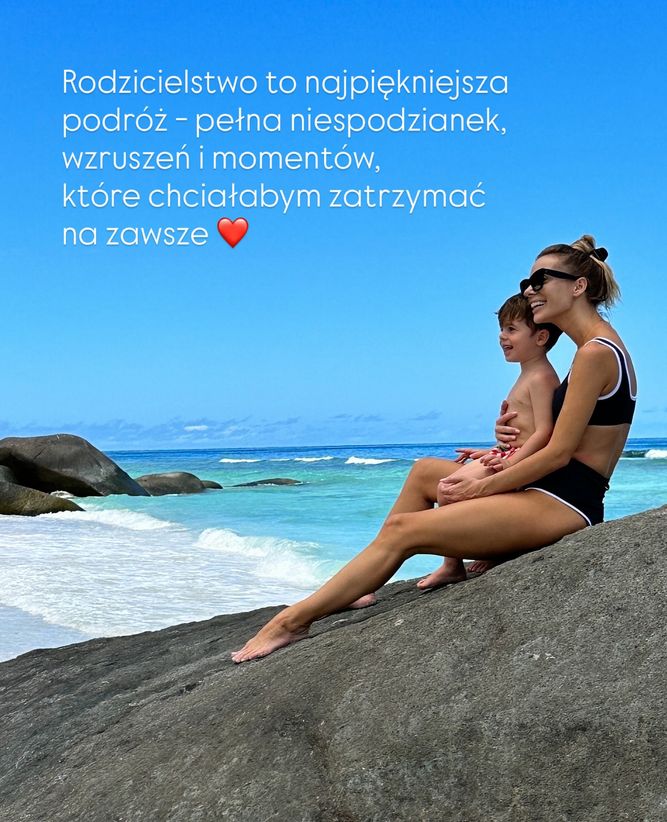 Izabela Janachowska z synem