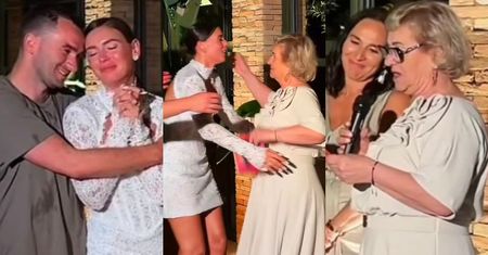 Klaudia Halejcio ZALAŁA SIĘ ŁZAMI podczas przemowy ślubnej mamy Grażyny. "Dziś nie tracimy córki, dziś zyskujemy syna"