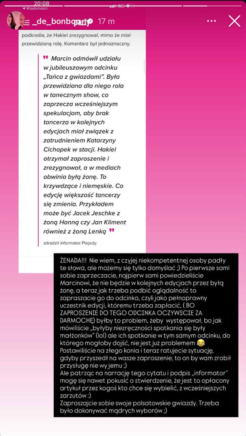 Dominika Serowska uderza w Polsat
