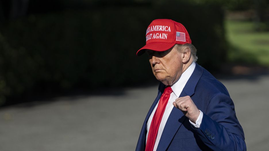 WASHINGTON DC, UNITED STATES - JUNE 21: United States President Donald Trump walks toward the White House upon his arrival in Washington DC from New Jersey on June 21, 2025. (Photo by Celal Gunes/Anadolu via Getty Images)