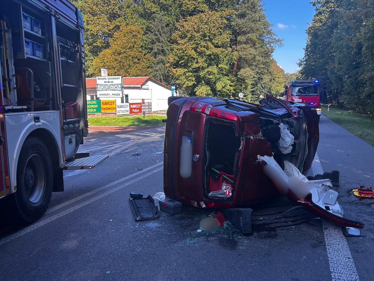 Krasnystaw: Wypadek na drodze wojewódzkiej. Dwie osoby poszkodowane