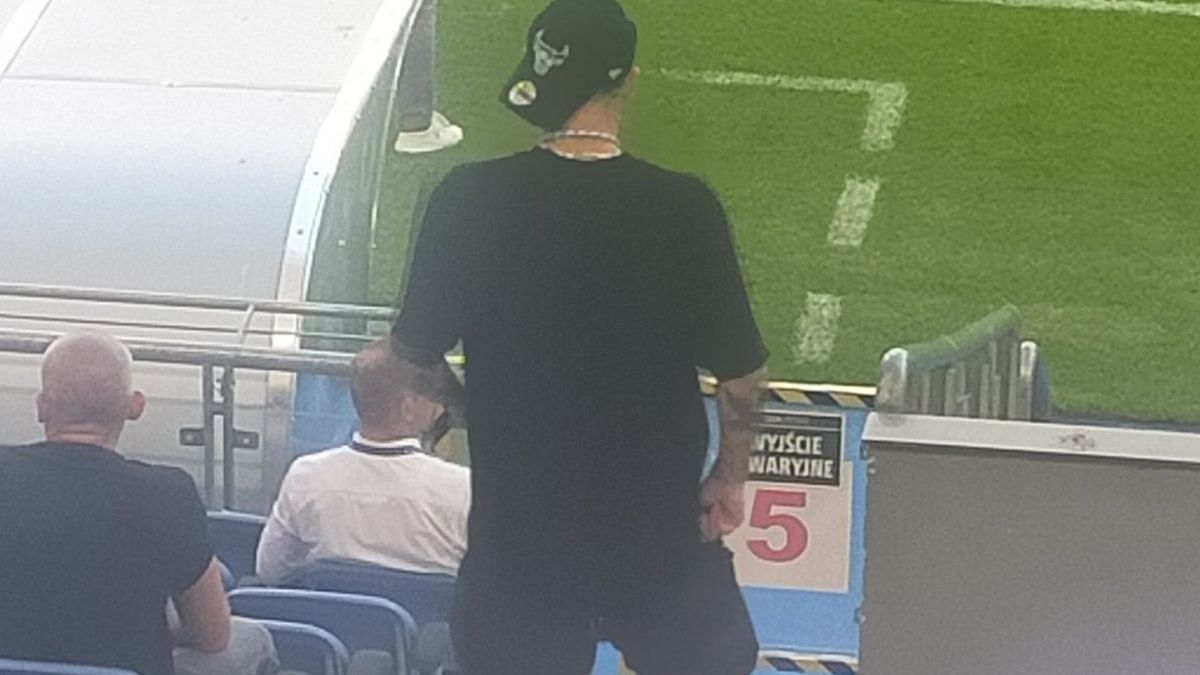 Tymoteusz Puchacz na meczu Lecha Poznań z Górnikiem Zabrze