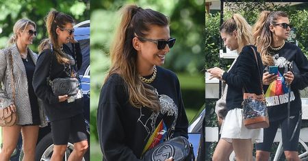 Anna Lewandowska z torebką za 4 tysiące pod pachą wizytuje ulubioną restaurację celebrytów w towarzystwie Mai Bohosiewicz (ZDJĘCIA)