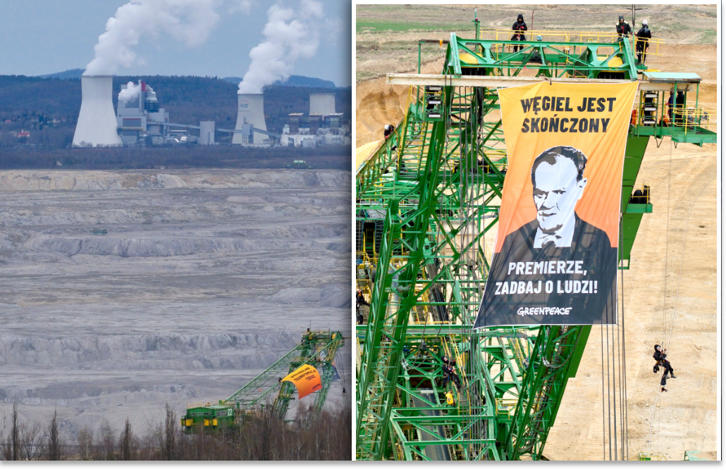 "Węgiel jest skończony". Protest w kopalni, aktywiści okupują wielką maszynę
