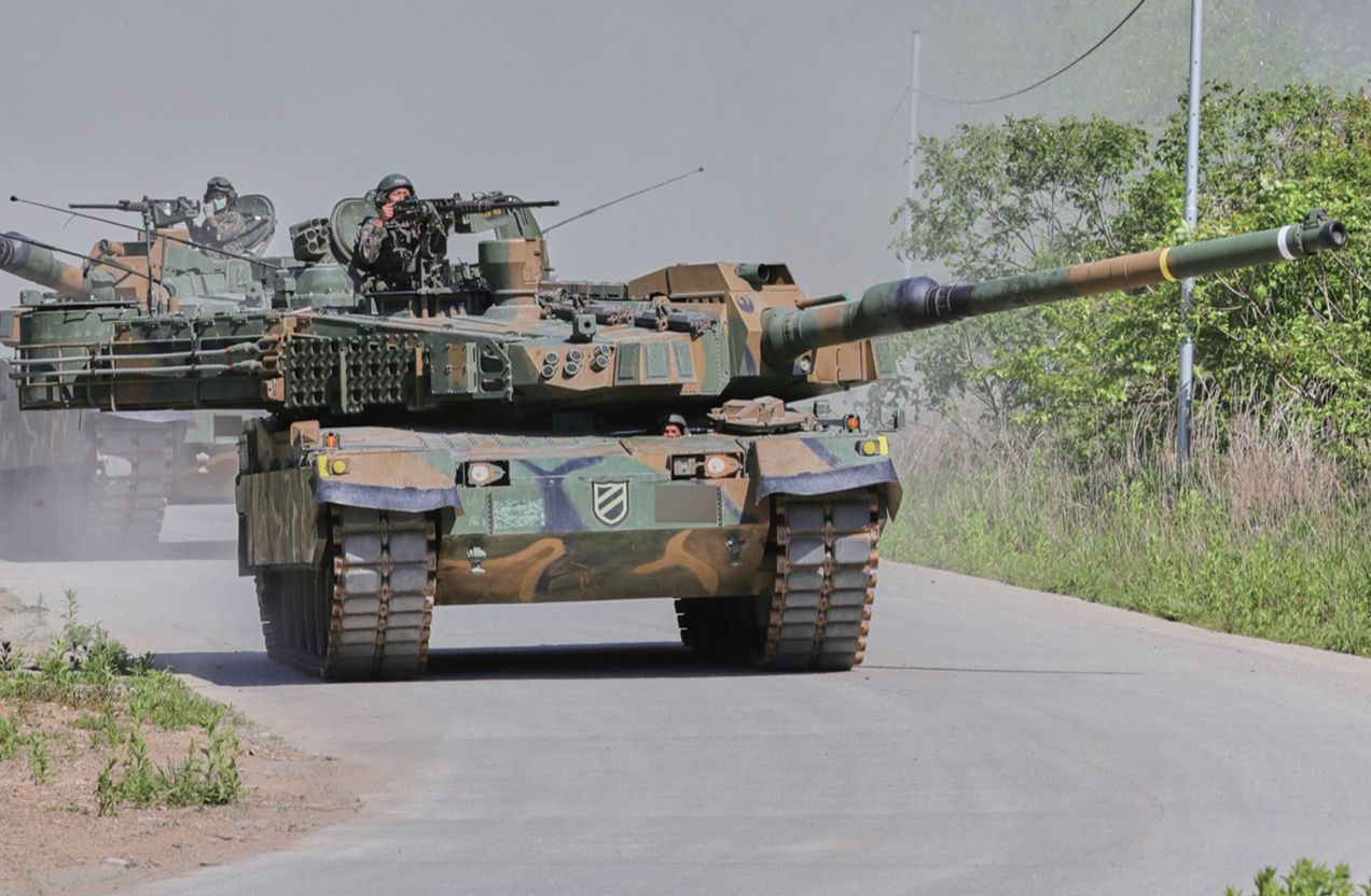 K2 Black Panther tanks of the South Korean army