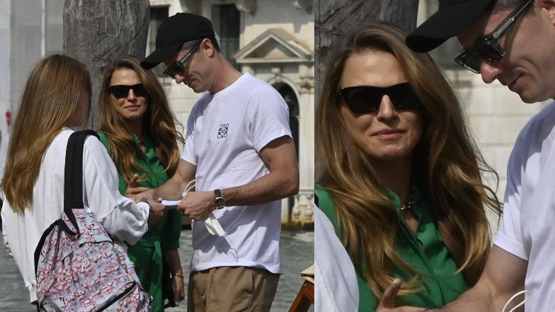 Anna Lewandowska i Robert Lewandowski NAMIĘTNIE CAŁUJĄ SIĘ na randce w Wenecji