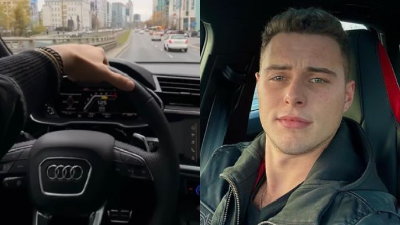 Adam Zdrójkowski pędzi po Warszawie 125km/h