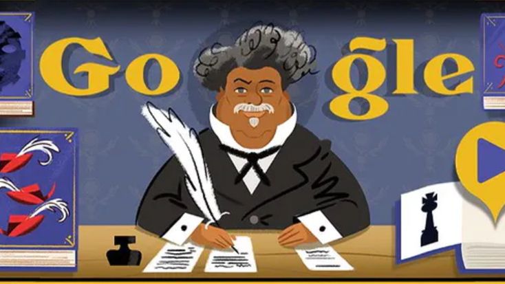 Alexandre Dumas w Google Doodle