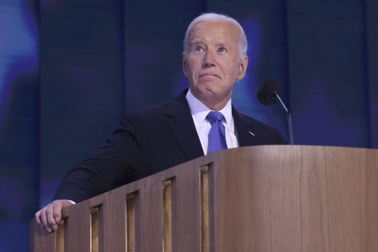 Joe Biden spoke about his presidency, also making references to Trump.