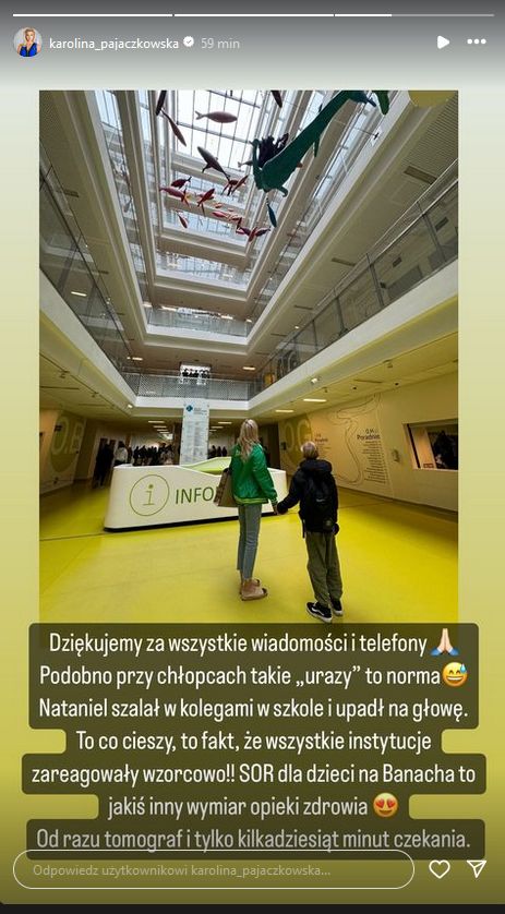 Syn Karoliny Pajączkowskiej miał wypadek