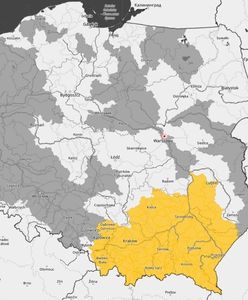 IMGW wydał ostrzeżenie dla południowo-wschodniej Polski. Możliwe podtopienia